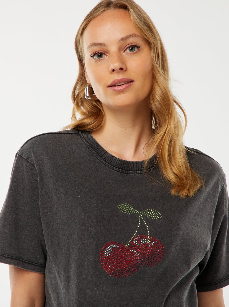 Camiseta de manga corta de premamá 'Only Maternity' NEGRO - Kiabi