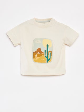 Camiseta de manga corta de punto a rayas