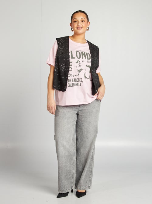 Camiseta de manga corta de punto 'Blondie' - Kiabi