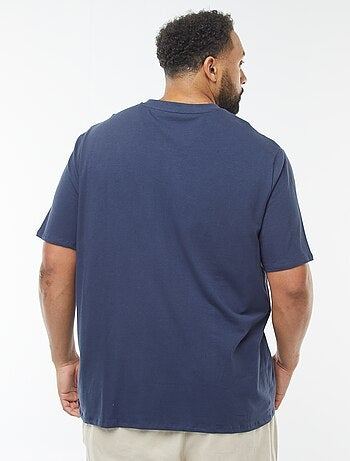 Camiseta de manga corta de punto con cuello de pico