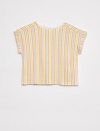 Camiseta de manga corta de punto de crepé