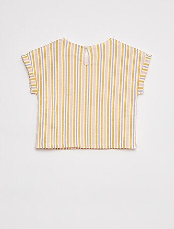 Camiseta de manga corta de punto de crepé