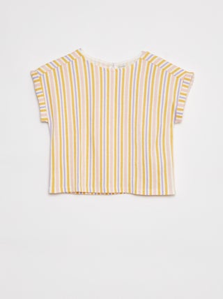 Camiseta de manga corta de punto de crepé