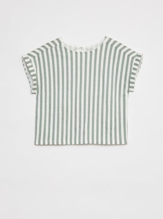 Camiseta de manga corta de punto de crepé