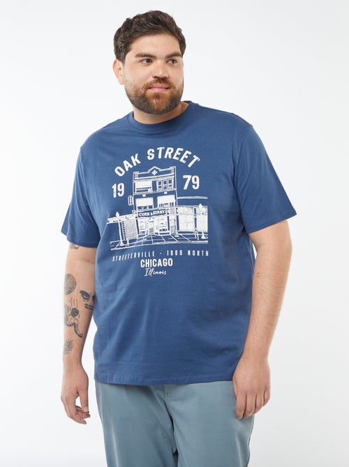 Camiseta de manga corta de punto estampada - Kiabi