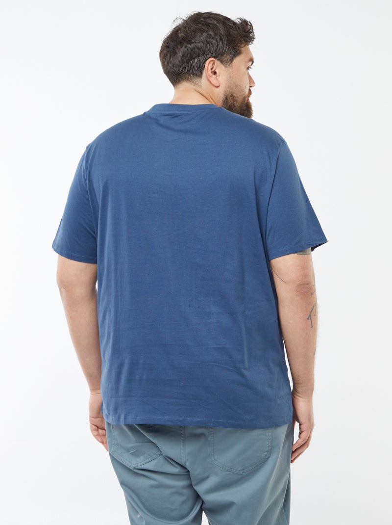 Camiseta de manga corta de punto estampada AZUL - Kiabi