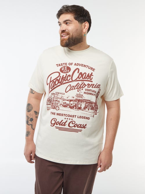 Camiseta de manga corta de punto estampada - Kiabi