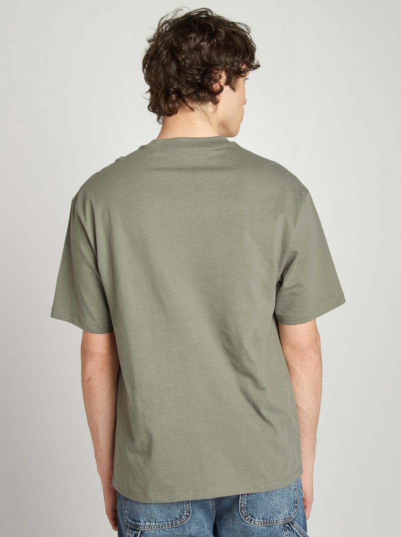 Camiseta de manga corta de punto GRIS - Kiabi