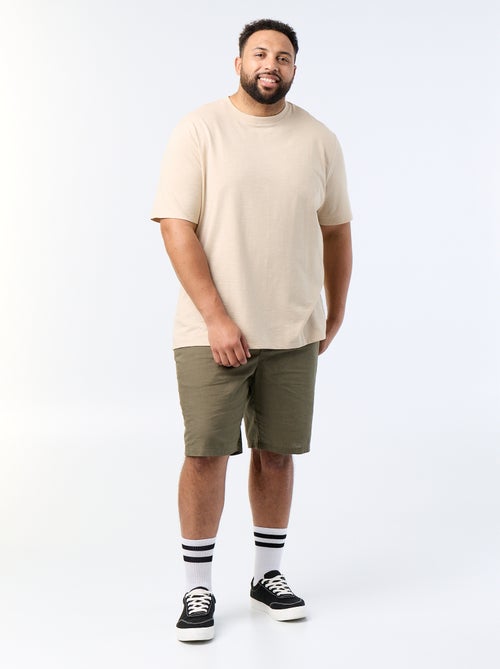 Camiseta de manga corta de punto jersey fantasía - Kiabi