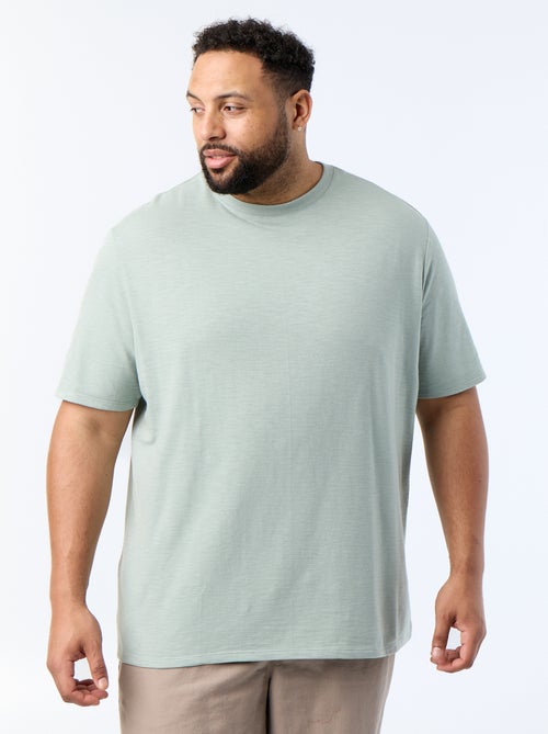 Camiseta de manga corta de punto jersey fantasía - Kiabi
