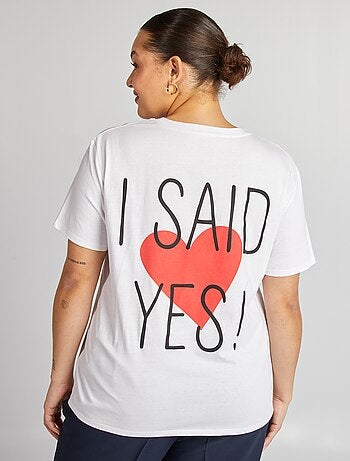 Camiseta de manga corta de punto 'OUI'