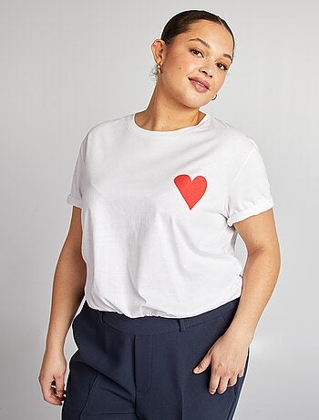 Camiseta de manga corta de punto 'OUI'