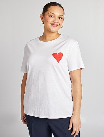 Camiseta de manga corta de punto 'OUI'