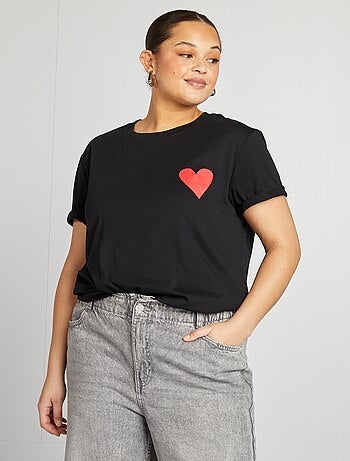 Camiseta de manga corta de punto 'OUI'