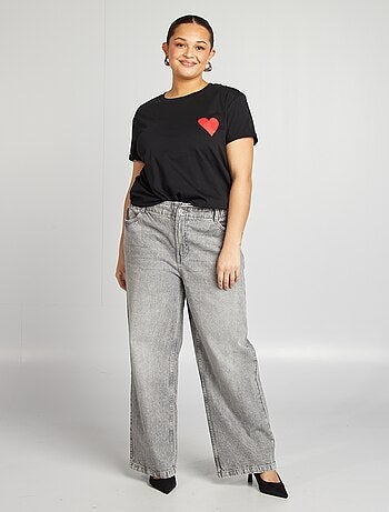 Camiseta de manga corta de punto 'OUI'