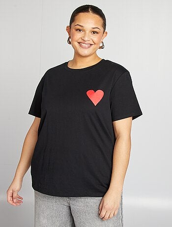 Camiseta de manga corta de punto 'OUI'