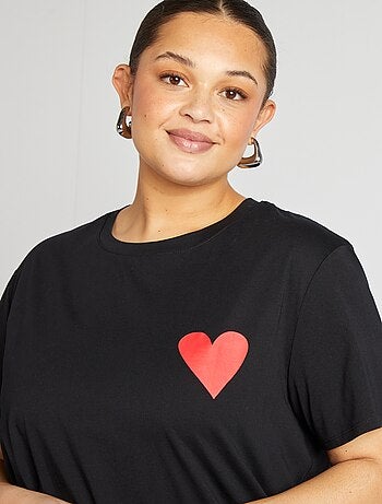 Camiseta de manga corta de punto 'OUI'