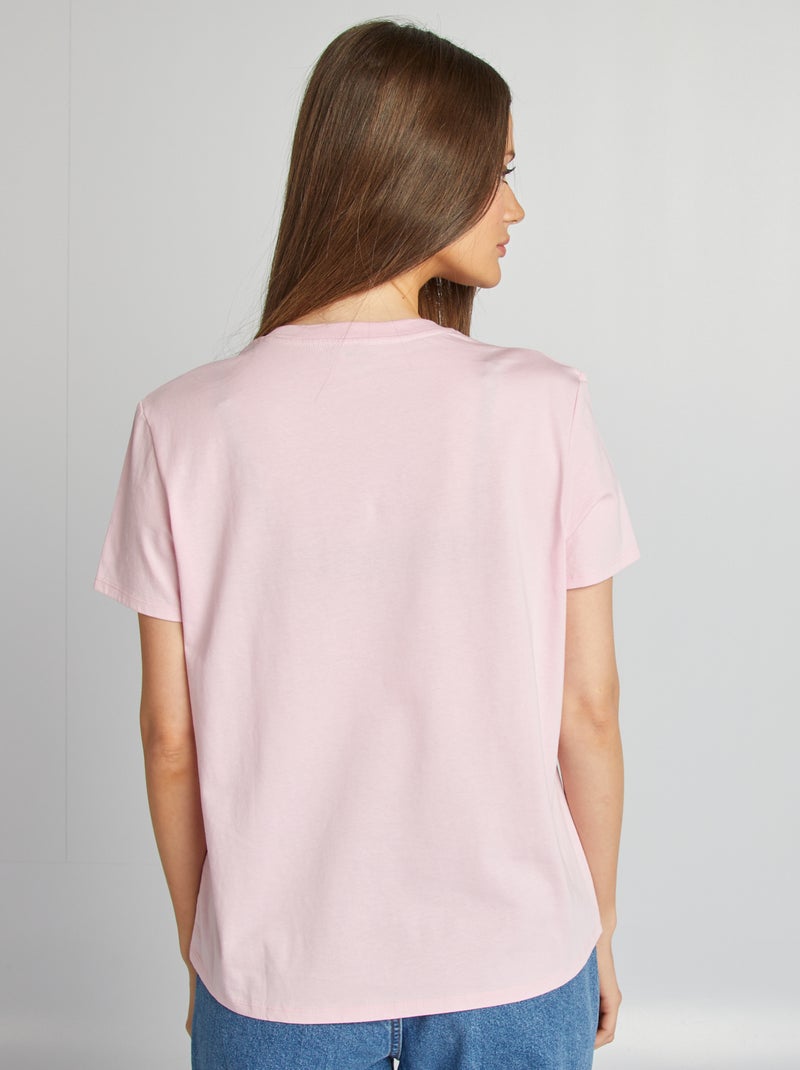 Camiseta de manga corta de punto ROSA - Kiabi