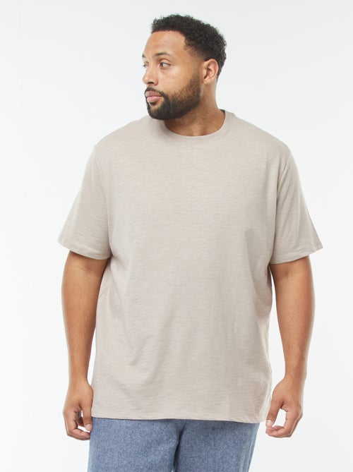 Camiseta de manga corta de punto texturizado - Kiabi