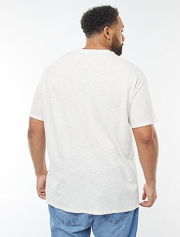 Camiseta de manga corta de punto texturizado