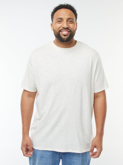 Camiseta de manga corta de punto texturizado - Kiabi