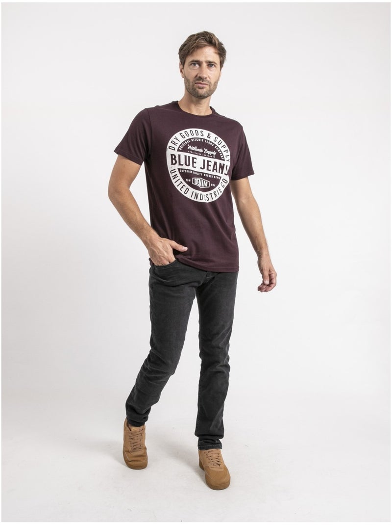 Camiseta de manga corta de puro algodón JAMONIX Violeta - Kiabi
