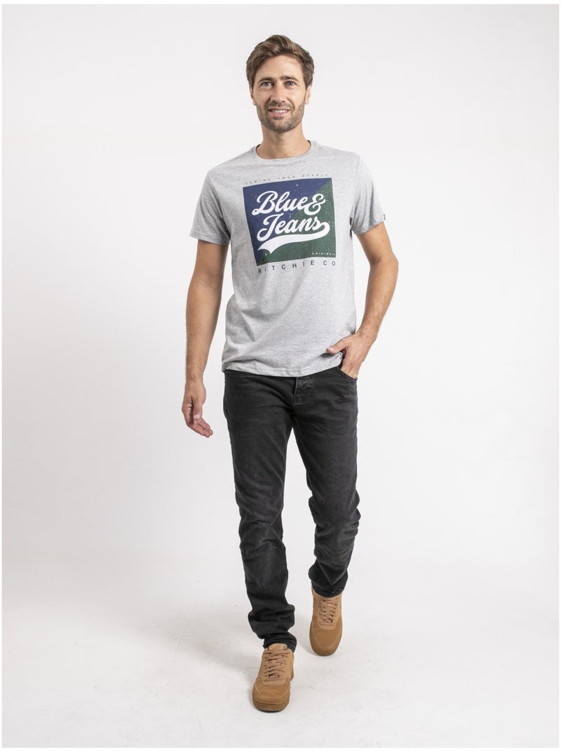 Camiseta de manga corta de puro algodón JAMULER Gris - Kiabi