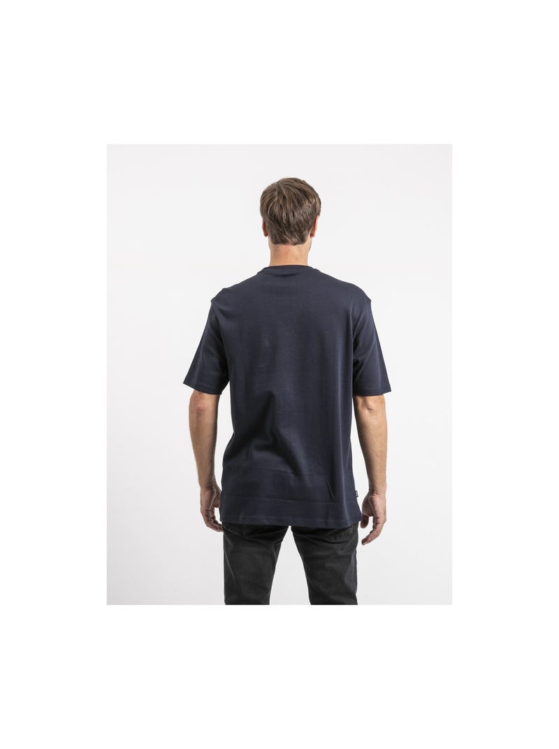Camiseta de manga corta de puro algodón oversize JOCITRON Azul marino - Kiabi