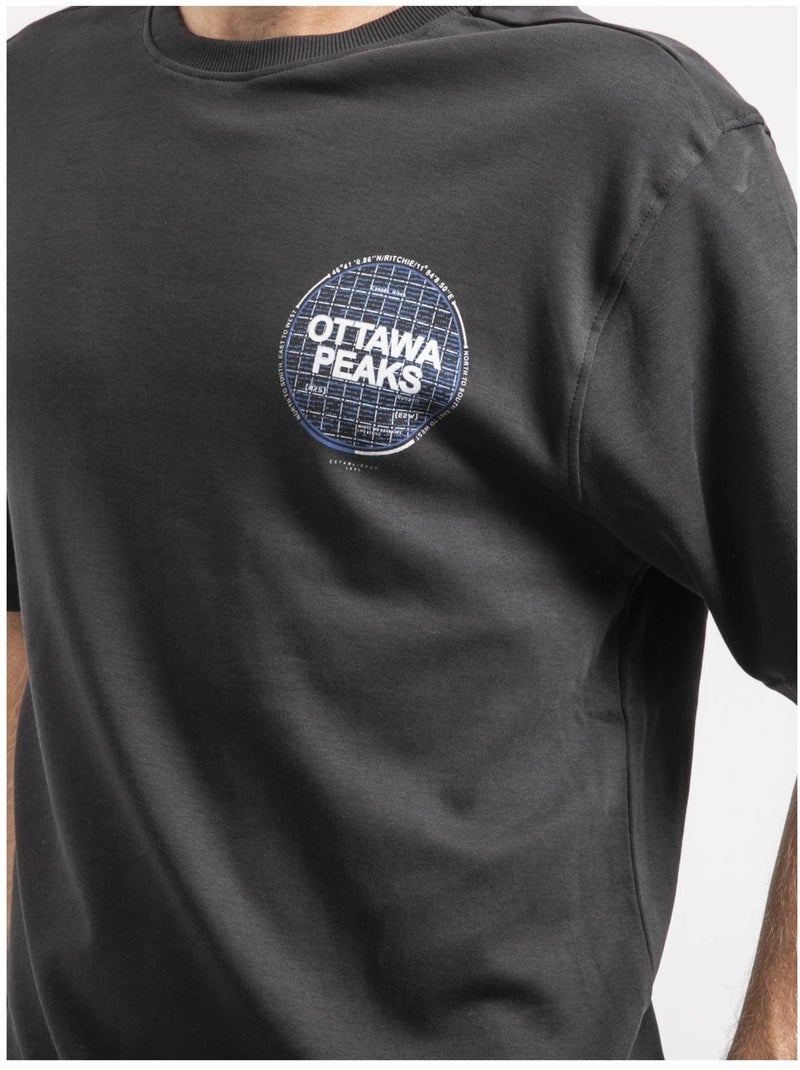 Camiseta de manga corta de puro algodón oversize JONGAME Gris oscuro - Kiabi