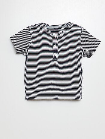 Camiseta de manga corta de rayas