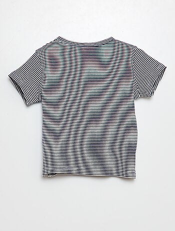 Camiseta de manga corta de rayas