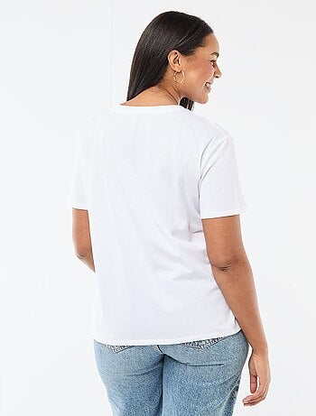 Camiseta de manga corta de punto 'OUI'