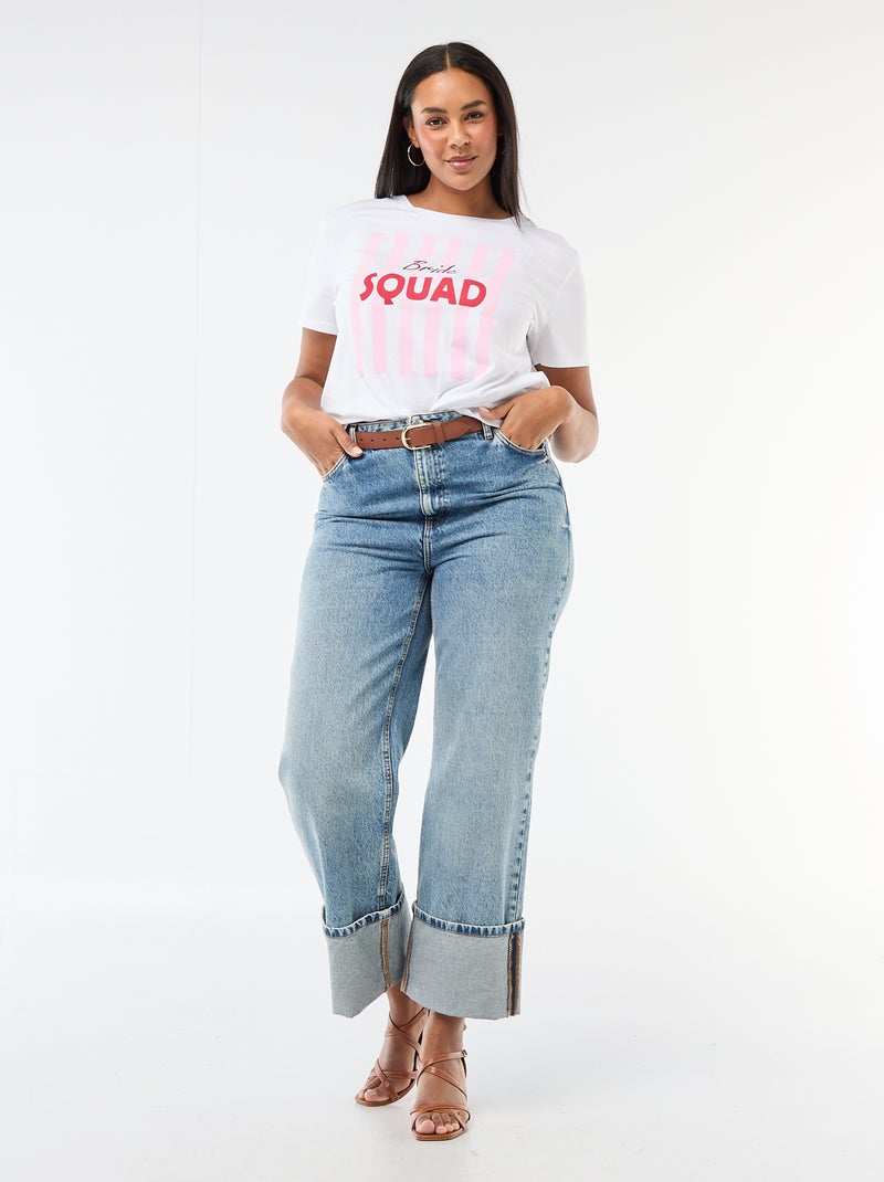 Camiseta de manga corta despedida de soltera Azul - Kiabi