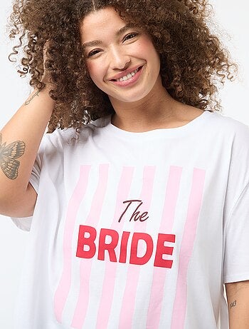 Camiseta de manga corta de punto 'OUI'