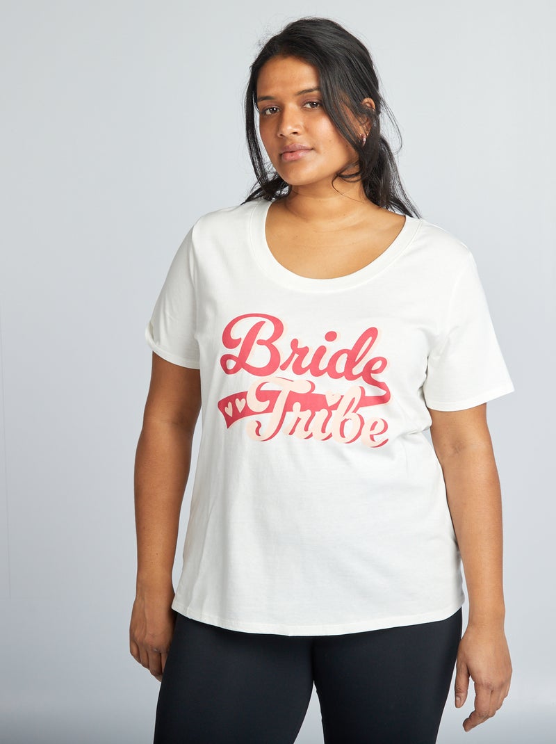 Camiseta de manga corta despedida de soltera BLANCO - Kiabi