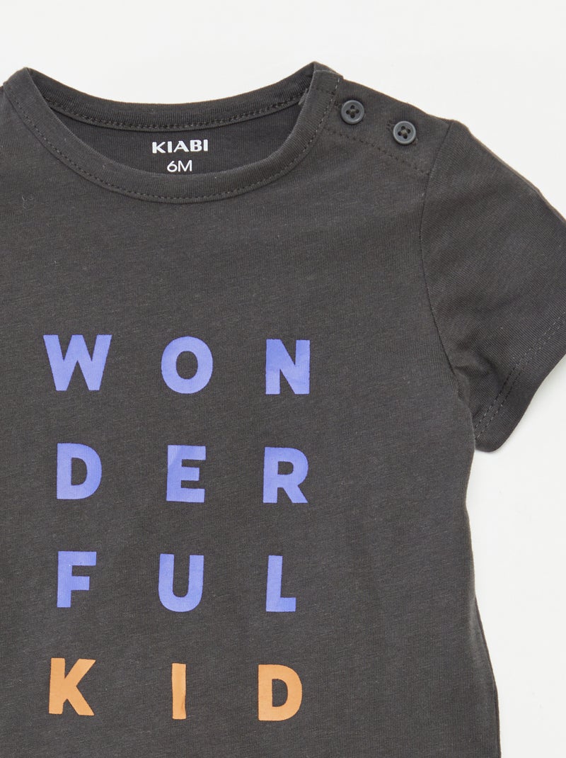 Camiseta de manga corta 'Día de la Madre' GRIS - Kiabi