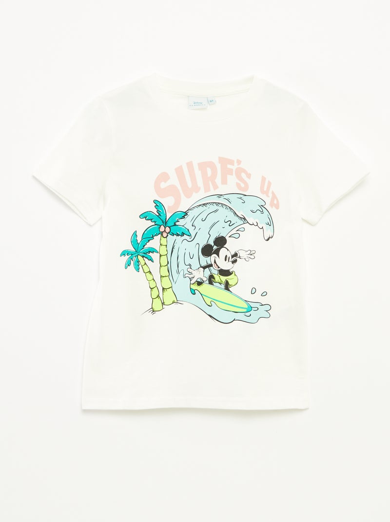 Camiseta de manga corta 'Disney' 'Mickey' BLANCO - Kiabi