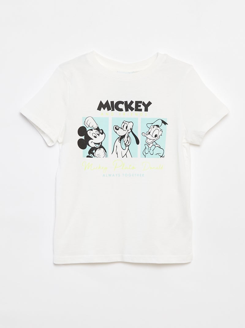Camiseta de manga corta 'Disney' 'Mickey' BLANCO - Kiabi