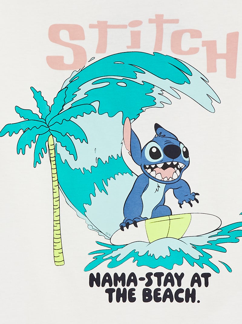 Camiseta de manga corta 'Disney' 'Stitch' BLANCO - Kiabi