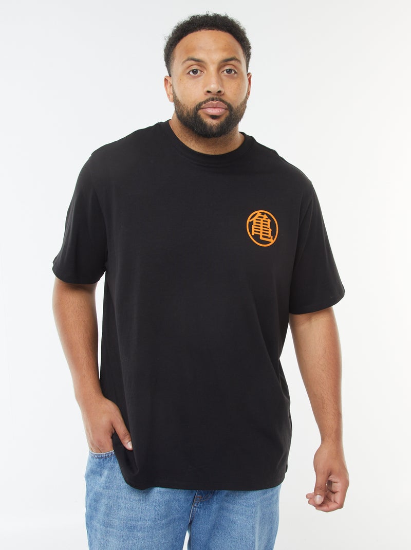 Camiseta de manga corta 'Dragon Ball' con estampado en ambos lados negro - Kiabi