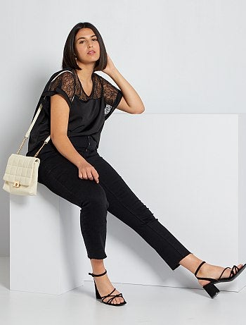 Rebajas Camisetas manga corta en tallas grandes de mujer baratas - Moda -  talla 54/56 - Kiabi