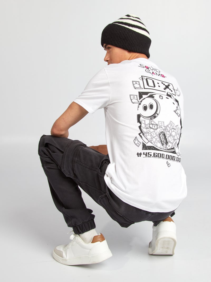 Camiseta de manga corta 'El juego del calamar' blanco - Kiabi