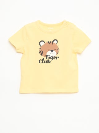 Camiseta de manga corta en punto de algodón