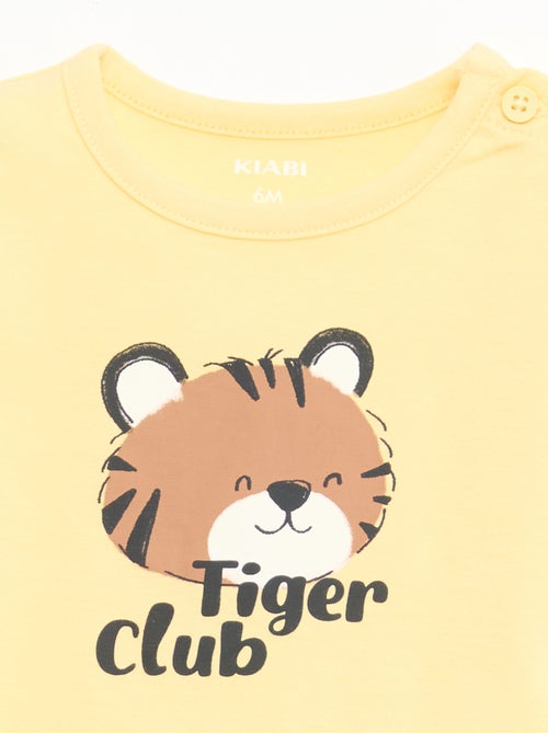 Camiseta de manga corta en punto de algodón - Kiabi