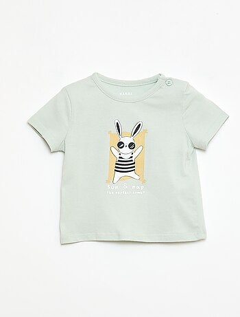 Camiseta de manga corta en punto de algodón