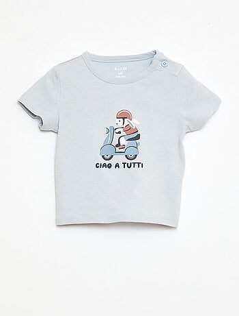 Camiseta de manga corta en punto de algodón