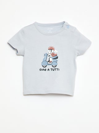 Camiseta de manga corta en punto de algodón