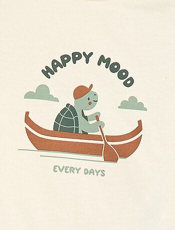 Camiseta de manga corta en punto de algodón