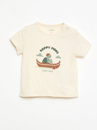 Camiseta de manga corta en punto de algodón