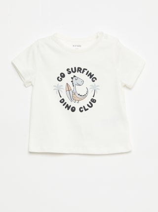 Camiseta de manga corta en punto de algodón